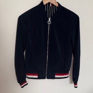 Tommy Hilfiger Reversible Navy Jacket with White Stripes